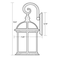 Etoplighting Contemporary Collection Exterior Outdoor Wall Lantern With Beveled Clear Glass Apl1020