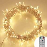 Koopower Timer & Remote] 36Ft 100 Led Outdoor Battery Fairy Lights (Ip65 Waterproof, Dimmable, 8 Modes, Warm White)