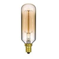 Satco S2420 40 Watt 120 Volt T9 Incandescent Light Bulb Vintage Clear Gold Color E12 Candelabra Base (12 Light Bulbs)