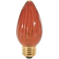 Satco S3370 Decorative Incandescent Light Bulb Pack Of 12 Amber Finish 40W 120V 335 Initial Lumens F15 Lamp Shape Medium