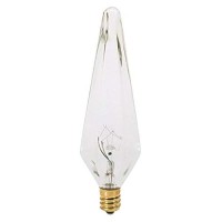 Satco 40Hx10 1/2 Incandescent Decorative Light, 40W E12 Hx10.5, 12 Clear Bulbs