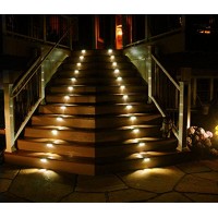 Solar Lights Outdoor Waterproof Deck Light Solar Stair Lights Outside Led Step Lighting Stainless Steel For Paths Patio Garden