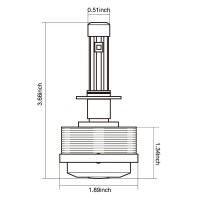 This new LED car headlight is a high imitation of traditional halogen or xenon lamps not only the luminous point is placed the same site but the light chips cover with quartz glass tube to improve lights beam angle up to 175 degree It can provide softer l