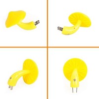 Esupport Mushroom-Shaped Energy Saving Sensor Led Night Light With Plug Yellow(Average Life Expectancy 50000H)