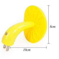 Esupport Mushroom-Shaped Energy Saving Sensor Led Night Light With Plug Yellow(Average Life Expectancy 50000H)