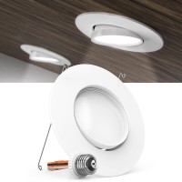 Sunco Led Can Lights Eyeball Retrofit Gimbal 56 Inch Recessed Lights Dimmable 12W60W 3000K Warm White 800 Lm Directional A