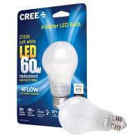 Cree Ba19-08027Omb-12De26-3_120 60W Equivalent 2700K A19 Led Light Bulb With 4Flow Filament Design (8 Pack), Soft White