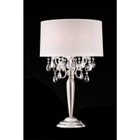 Crystal Silver Table Lamp