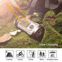 Thorfire Solar Flashlight Hand Crank Solar Powered Rechargeable Flashlight Ipx6 Waterproof Led Emergency Lights Dynamo Torch Ideal For Camping Outdoor Climbing Backpack Hiking