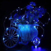 Solarmks Solar String Lights,200 Led Solar Lights Outdoor 8 Modes Blue Christmas Lights Waterproof Solar Fairy Lights For Pool Garden Patio Wedding Party Christmas Holiday Outdoor Decorative