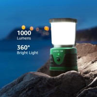 Lighting Ever 1000Lm Led Camping Lantern Rechargeable 4400Mah Power Bank Camping Essential With 4 Light Modes Ip44 Waterproof