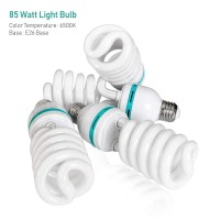 Limostudio [2-Pack] Photo Studio 85W 6500K Full Spectrum Daylight Energy Saving Compact Fluorescent Spiral Bulb,Day Light Tone, Agg1719