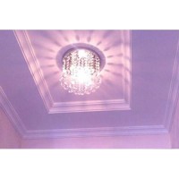 Surpars House Mini Style 1-Light Flush Mount Crystal Chandelier