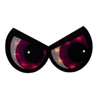 Halloween Spooky Eyes Suction Window Decoration - Purple