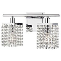 2-Light Crystal Bathroom Vanity Light