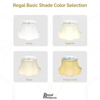 Royal Designs 6-Way Out Scallop Bell Basic Lamp Shade, Antique Gold, 13 X 19 X 11.25 - Bs-722-19Agl