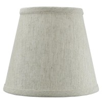 Textured Oatmeal Hard Back Lampshade With Clip-On Fitter - Perfect For Small Table Lamps, Desk Lamps, And Accent Lights -Small, Off-White