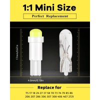 SEPCIFICATIONS Socket type T5 74 2723 LED Type Ceramic SMD LED Voltage DC12V Lumen 20Lums Wattage Below 01WBulb Color white Size 6mm x 19mm D x L Weight1g nbsp FEATURES Longlasting working lifes Low power consumption save your power supply Easy to install