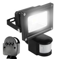 Etoplighting 10 Watt Led Motion Sensor Pir Flood Light For Indoor Outdoor Use, Apl1177, Daylight White