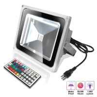 Etoplighting Rgb Led Flood Changing Light, Outdoor Waterproof Remote Control Flood W/Cord And Plug, Landscape Lighting (20W)