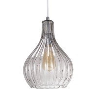 Aspen Creative 61039-2 Adjustable 1 Light Mini Pendant Ceiling Light, Transitional Design In Chrome Finish, Smoke Glass Shade, 8 5/8