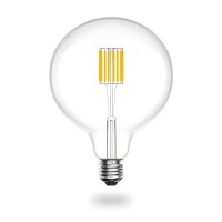 Bonlux Vintage Dimmable Led Filament Bulb G40-8W Led Light Bulb G125, Medium Screw E26 Base, Clear Warm White 2700K, Led Edison Bulb 75 Watt Incandescent Replacement