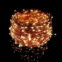 Dreamworth 165Ft 500 Led Warm White Copper Wire String Fairy Light Lamp Decoration Lighting With 12V Adapter For Christmas Party Wedding(50M)