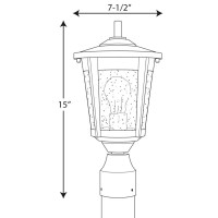 Progress Lighting P6425-20 1-100W Med Post Lantern, Antique Bronze