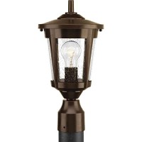 Progress Lighting P6425-20 1-100W Med Post Lantern, Antique Bronze