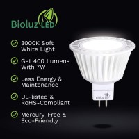 Bioluz Led 10 Pack Mr16 Led 50W Halogen Equivalent Dimmable 7W 3000K 12V Ac/Dc Ul Listed