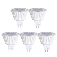 5 Pack Bioluz Led Mr16 50W Halogen Equivalent Dimmable 7W 3000K 12V Ul Listed