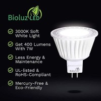 5 Pack Bioluz Led Mr16 50W Halogen Equivalent Dimmable 7W 3000K 12V Ul Listed