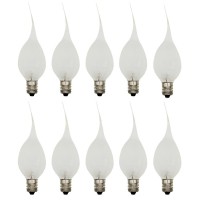 Creative Hobbies� Silicone Dipped, Country Style, Electric Candle Lamp Chandelier Light Bulbs, 7 Watt, Individually Boxed, Wholesale Pack Of 10 Bulbs