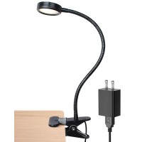 Lepower Clip On Light/Reading Light/Book Light Color Changeable/Night Light Clip On For Desk, Bed Headboard And Computers (Black)