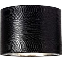 Reptile Print Medium Drum Lamp Shade With Silver Lining 15 Top X 15 Bottom X 11 Slant Spider Replacement With Harp And Fini