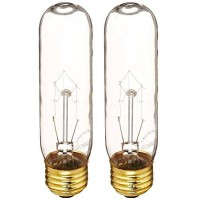 Bulbrite 25T10C 25-Watt Incandescent T10 Tubular Light, Clear - 2 Pack