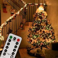 200 Led Indoor String Light With Remote And Timer On 69Ft Clear String (8 Modes, Dimmable, Low Voltage Plug, Warm White)