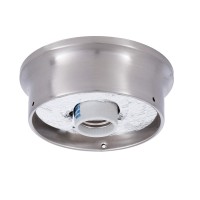 B&P Lamp 4 Inch Fitter Wired Flush Mount Ceiling Fixture, Satin Nickel Finish