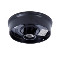 B&P Lamp 4 Inch Fitter Wired Flush Mount Ceiling Fixture, Black