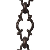 Rch Hardware Decorative Antique Solid Brass Chain For Hanging, Lighting - Motif Unwelded Links (1 Foot)