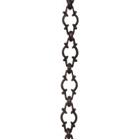 Rch Hardware Decorative Antique Solid Brass Chain For Hanging, Lighting - Motif Unwelded Links (1 Foot)