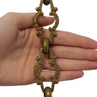 Rch Hardware Decorative Antique Solid Brass Chain For Hanging, Lighting - Motif Unwelded Links (1 Foot)