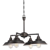 Westinghouse Lighting 6343300 Four-Light Indoor Iron Hill Chandelier, 4, Oil Rubbed Bronze With Highlights And White Interior