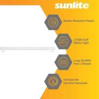 Sunlite 53155-Su Led Linestra Vanity Ln150 Replacement Light Bulb, 39 Inches, 16 Watt (150W Equivalent), Dimmable, S14S Base, 1300 Lumens, 1 Count (Pack Of 1), 27K-Warm White