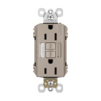 Legrand Radiant 1597Ntltrnicc4 15 Amp Night Light Gfci Self Test Tamper-Resistant Decorator Duplex Outlet With Cool Touch Led, Nickel (1 Count)