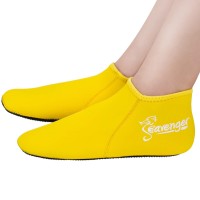 Seavenger Zephyr 3Mm Neoprene Socks Wetsuit Booties For Scuba Diving Snorkeling Swimming Yellow Large