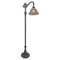 Amora Tiffany Floor Lamp Torchiere Arched Style Peacock Floor Lamp 62 Tall Peacock Floor Stained Glass Lamp Tiffany Flo