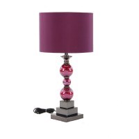 Urban Designs Loft Chic Glass Table Lamps Set Of 2 Purple Red 7710104