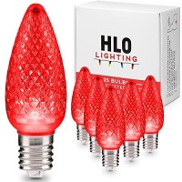 Holiday Lighting Outlet Faceted C9 Christmas Lights Red Led Light Bulbs Holiday Decoration Warm Christmas Decor For Indoor & Outdoor Use 3 Smd Leds In Each Light Bulb Set Of 25