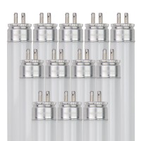 Sunlite 30258 F54T5/841/Ho 4 Foot T5 Linear Fluorescent Lamp, 54 Watts, 5000 Lumens, 4100K Cool White, Miniature G5 Bi-Pin Base, High Performance Straight Tube, 12 Pack